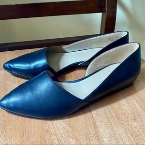 Pointed toe ballet flats black